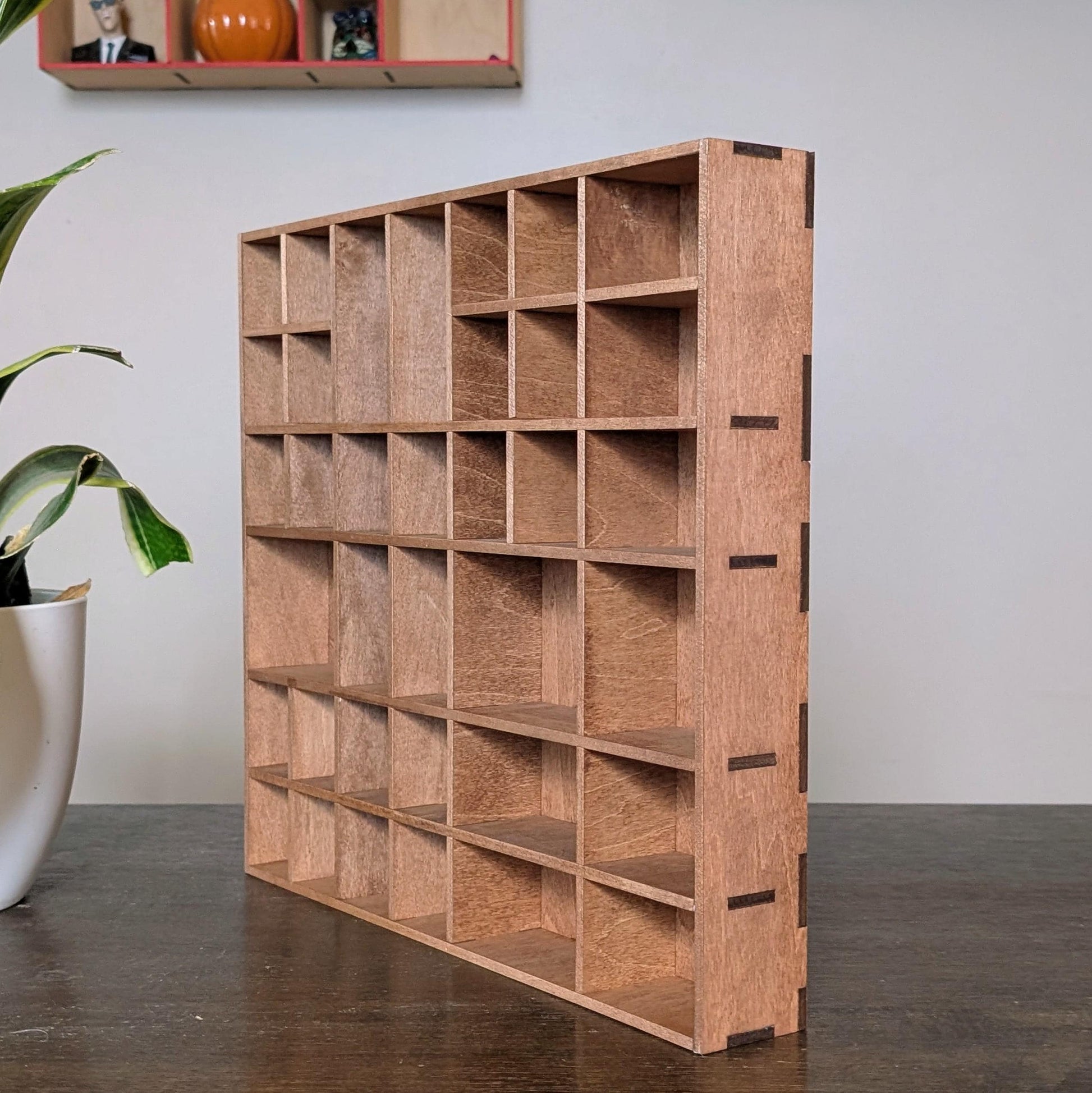 Shadow Box Wooden Display Shelf - Wall Cubby Shelf - Multiple Compartment Sizes - #6 - Trinket Shelf - Curio Cabinet