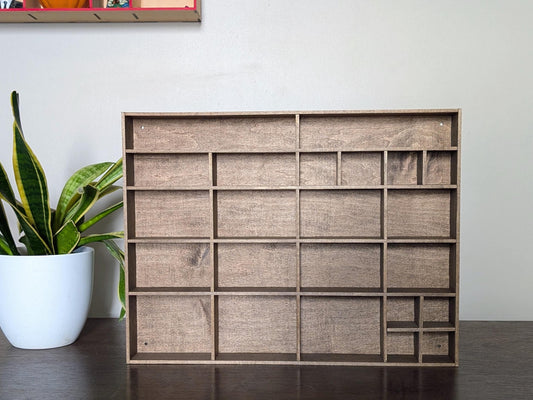 Shadow Box Wooden Display Shelf - Wall Cubby Shelf - Multiple Compartment Sizes - #1 - Trinket Shelf - Curio Cabinet