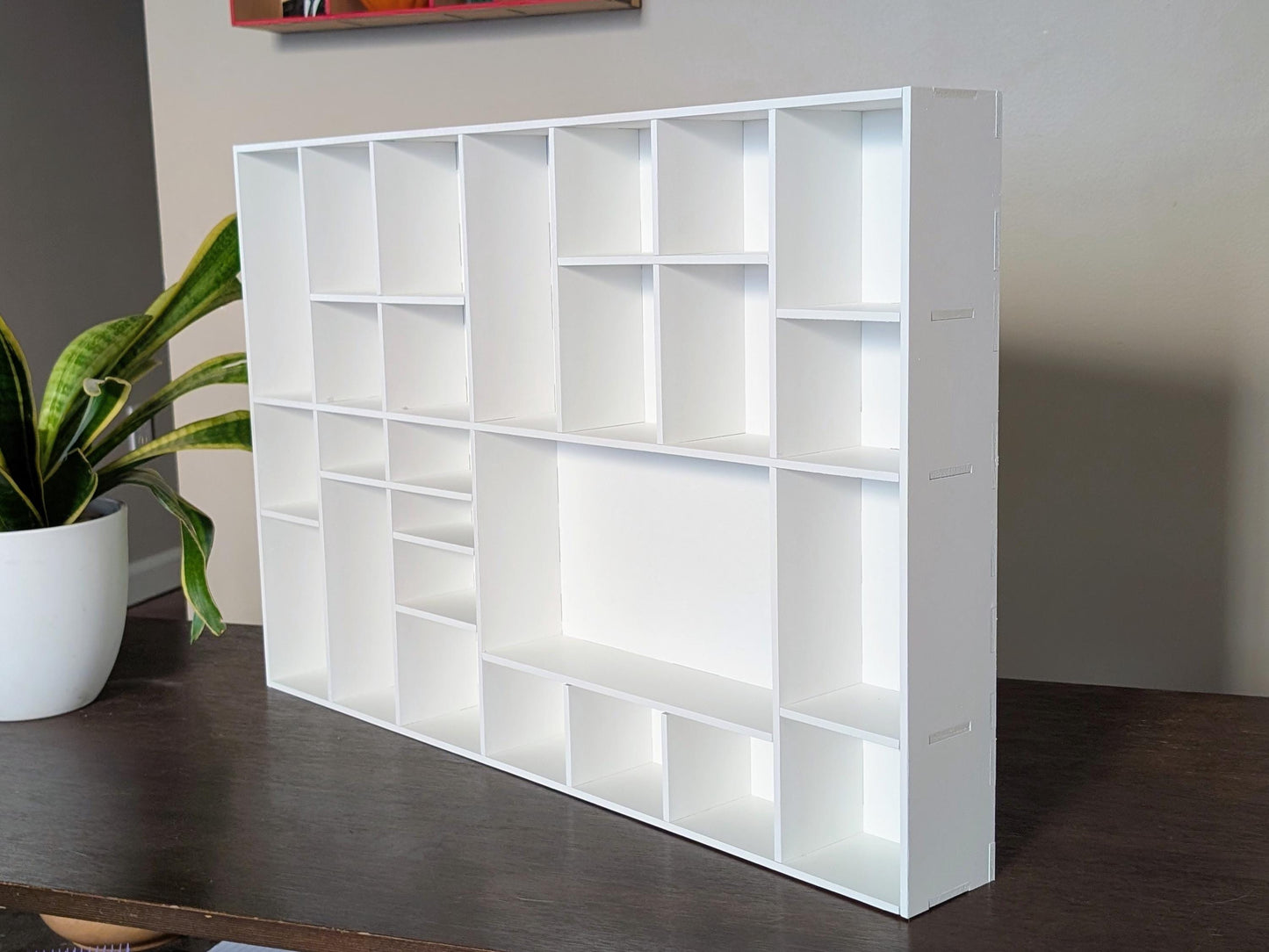 Shadow Box Wooden Display Shelf - Wall Cubby Shelf - Multiple Compartment Sizes - #44a - Trinket Shelf - Curio Cabinet