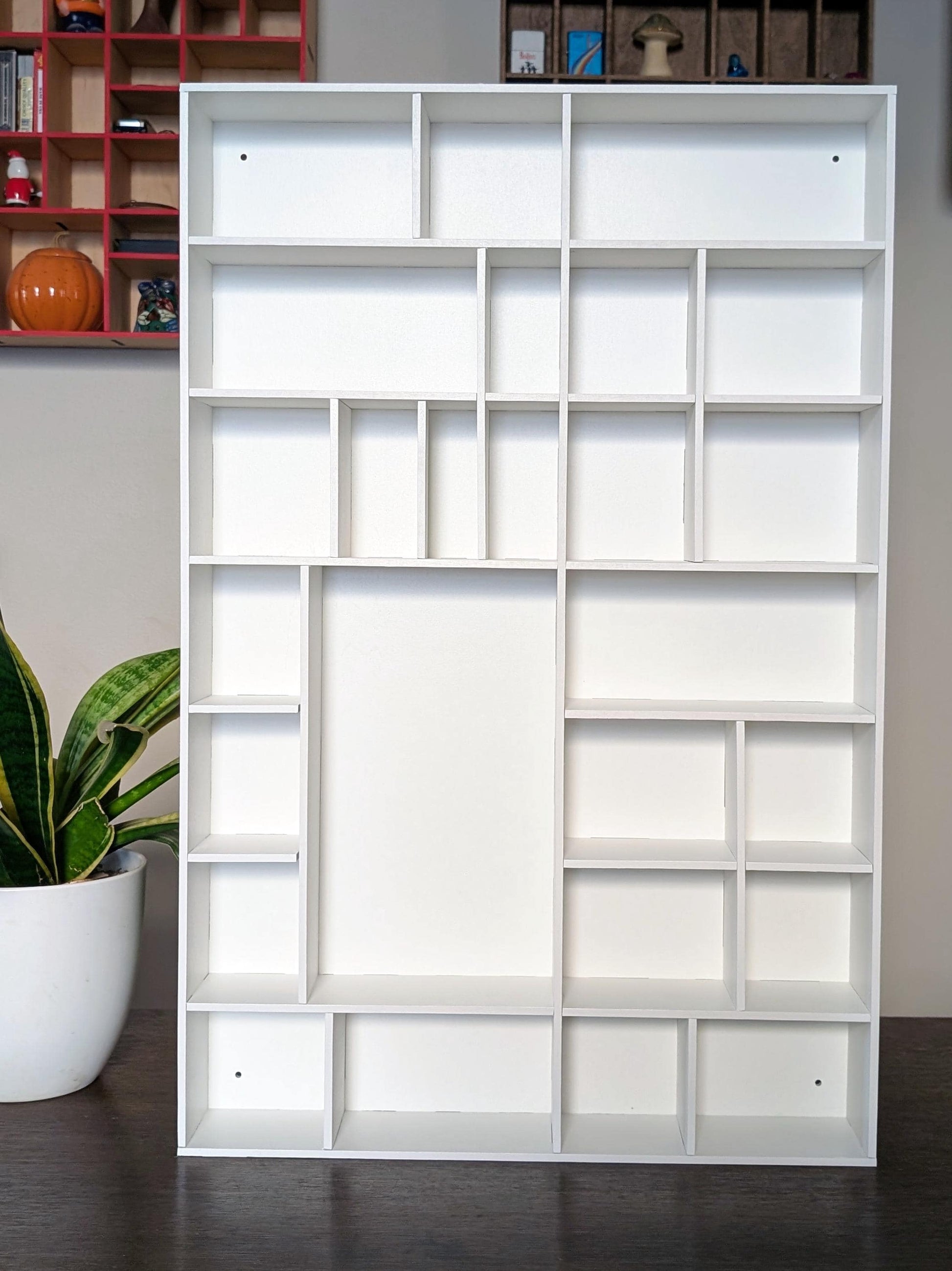 Shadow Box Wooden Display Shelf - Wall Cubby Shelf - Multiple Compartment Sizes - #44a - Trinket Shelf - Curio Cabinet