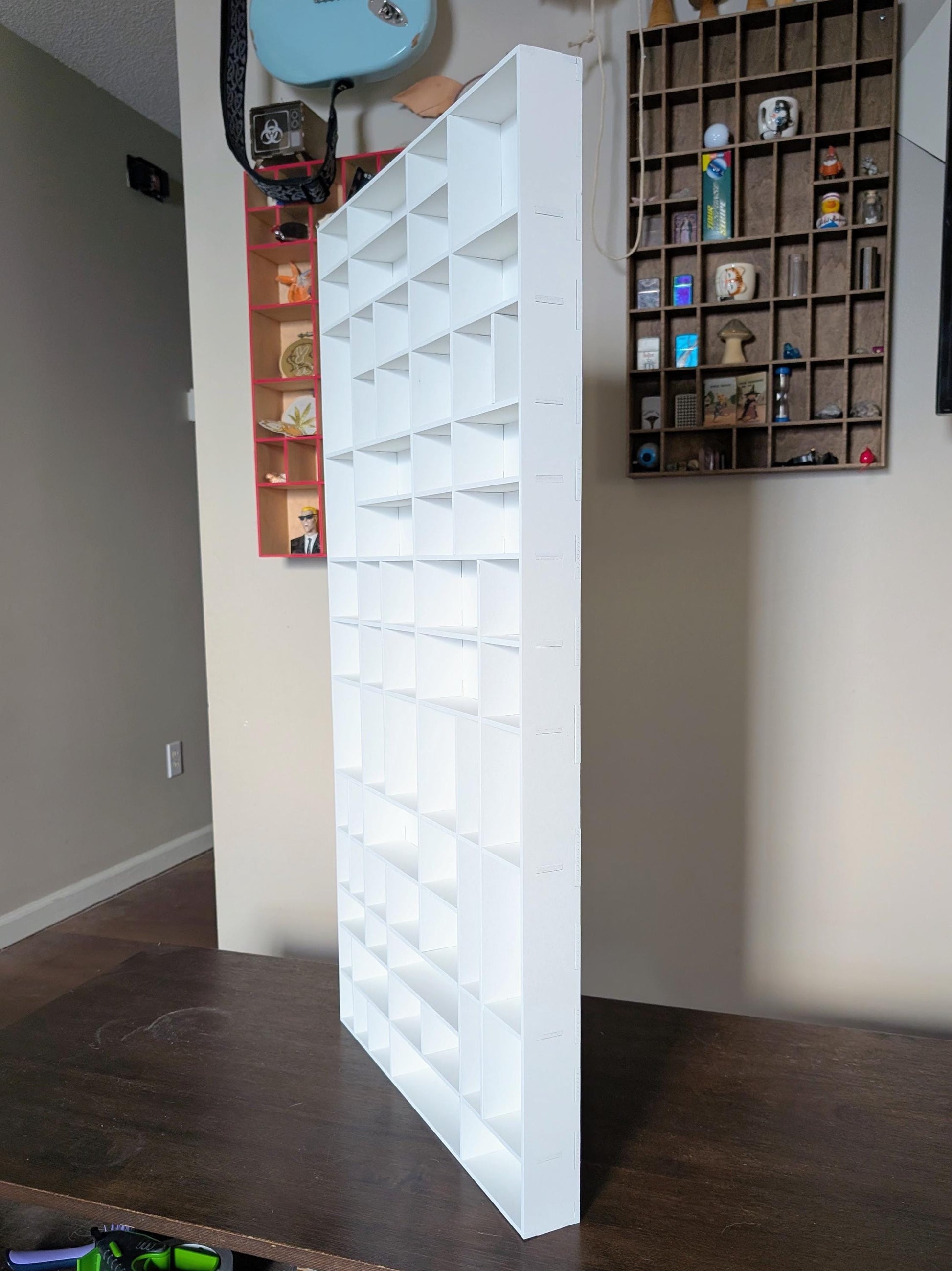 Shadow Box Wooden Display Shelf - Wall Cubby Shelf - Multiple Compartment Sizes - #71b - Trinket Shelf - Curio Cabinet