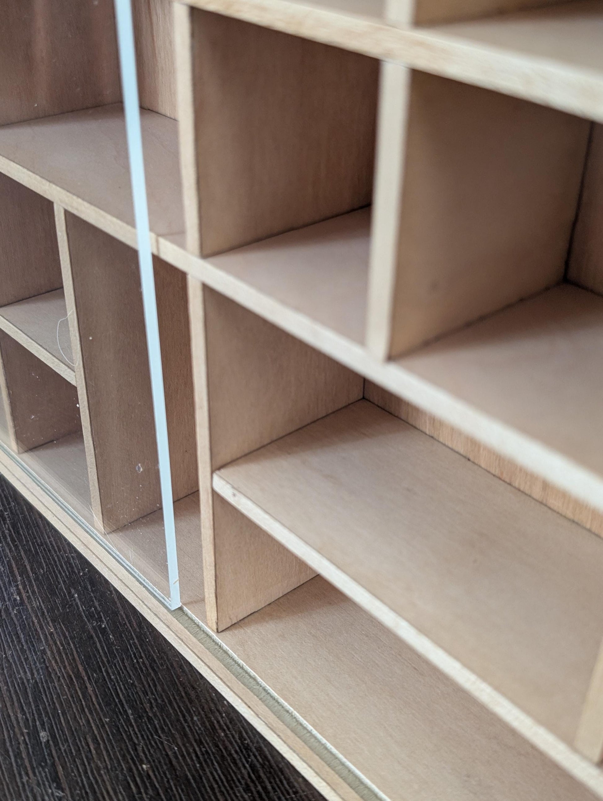 Shadow Box Wooden Display Shelf - Wall Cubby Shelf - Multiple Compartment Sizes - #70 - Trinket Shelf - Curio Cabinet