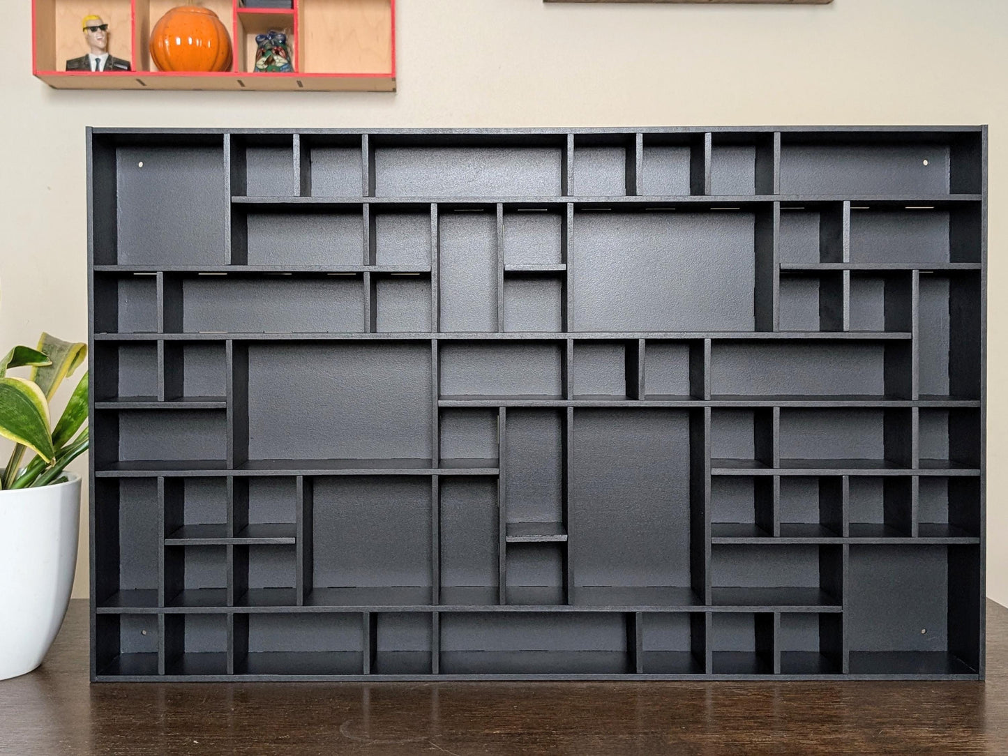 Shadow Box Wooden Display Shelf - Wall Cubby Shelf - Multiple Compartment Sizes - #61 - Trinket Shelf - Curio Cabinet