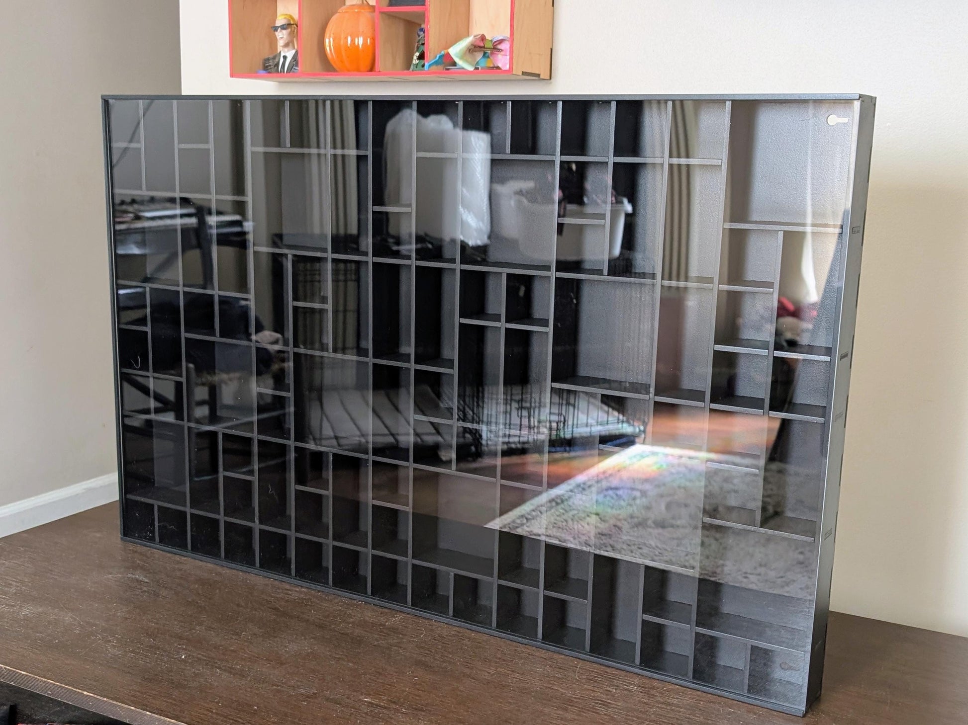Shadow Box Wooden Display Shelf - Wall Cubby Shelf - Multiple Compartment Sizes - #66 - Trinket Shelf - Curio Cabinet
