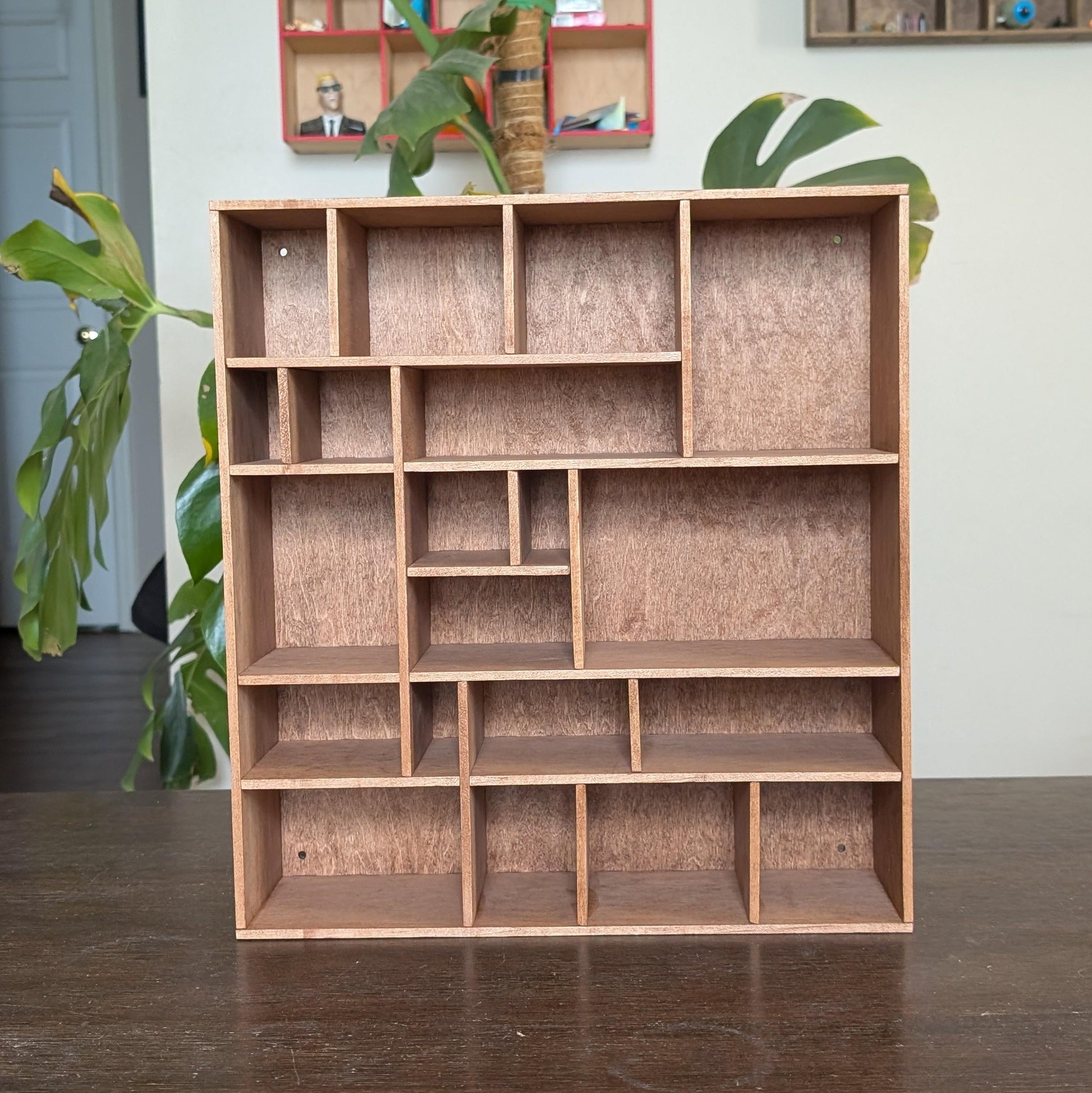 Shadow Box Wooden Display Shelf - Wall Cubby Shelf - Multiple Compartment Sizes - #76 - Trinket Shelf - Curio Cabinet