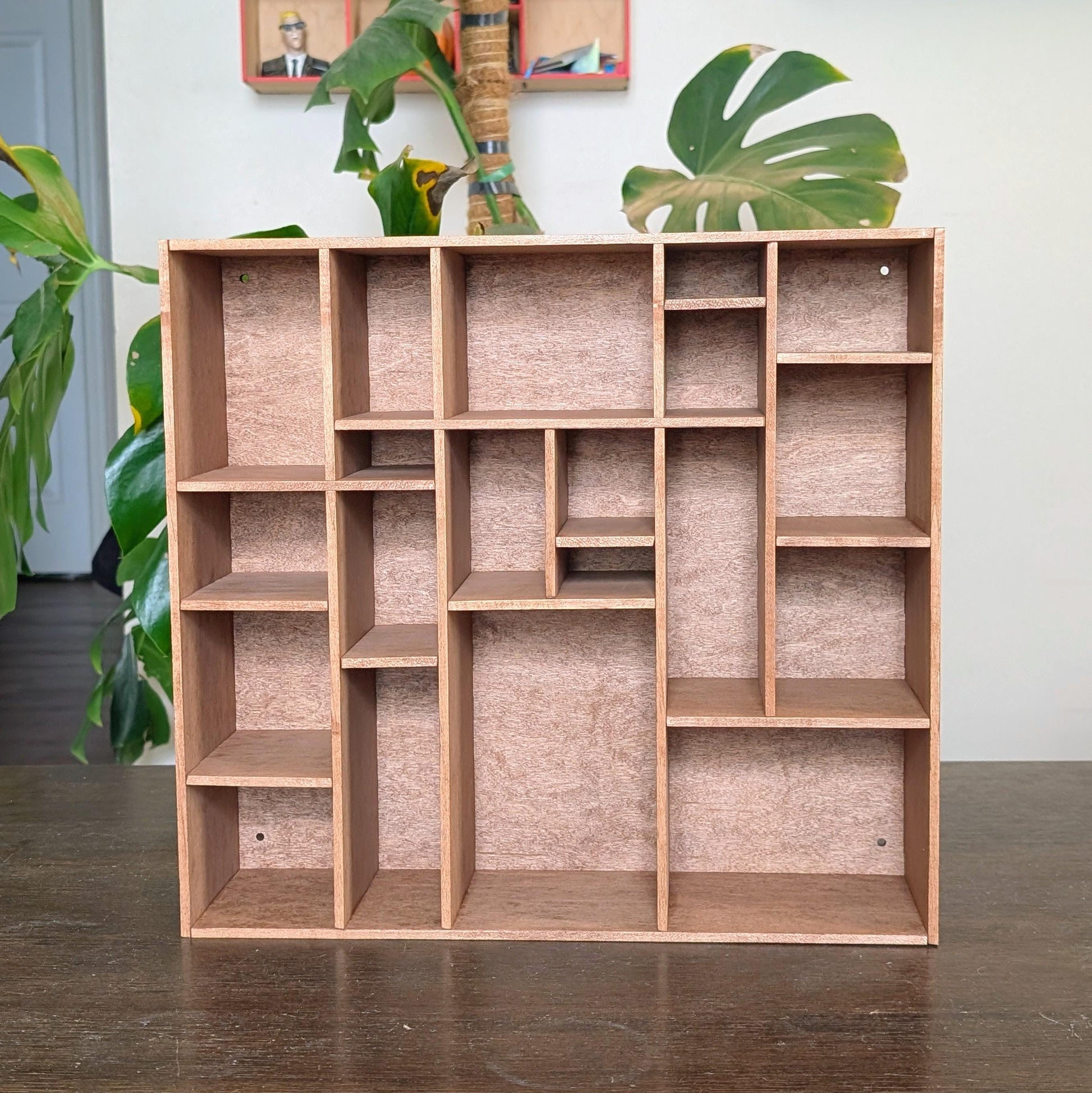 Shadow Box Wooden Display Shelf - Wall Cubby Shelf - Multiple Compartment Sizes - #76 - Trinket Shelf - Curio Cabinet