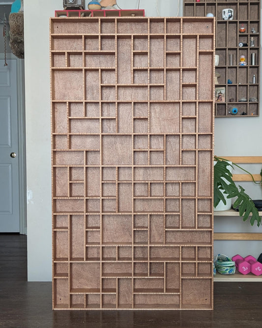 Shadow Box Wooden Display Shelf - Wall Cubby Shelf - Multiple Compartment Sizes - #70 - Trinket Shelf - Curio Cabinet