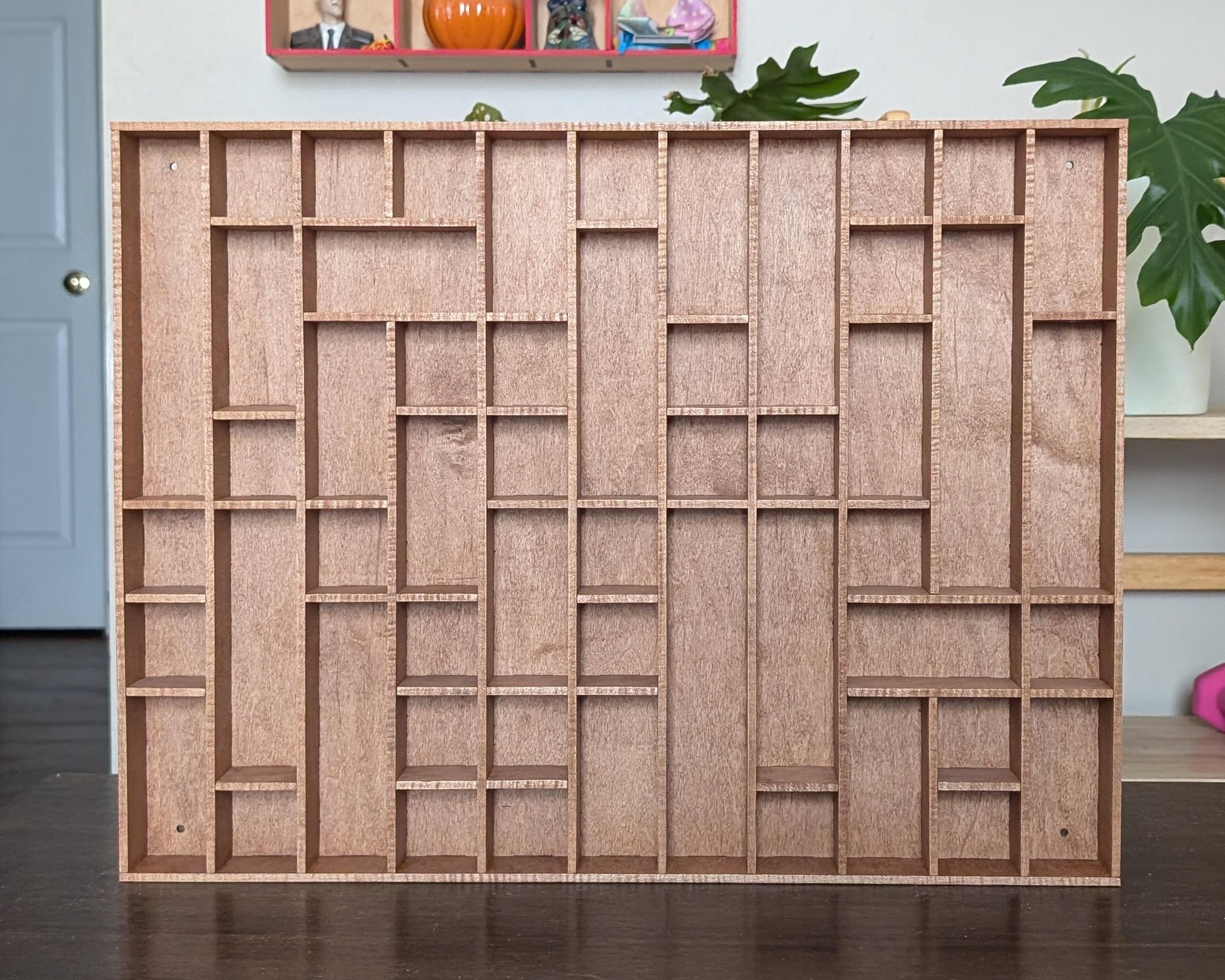 Shadow Box Wooden Display Shelf - Wall Cubby Shelf - Multiple Compartment Sizes - #78 - Trinket Shelf - Curio Cabinet