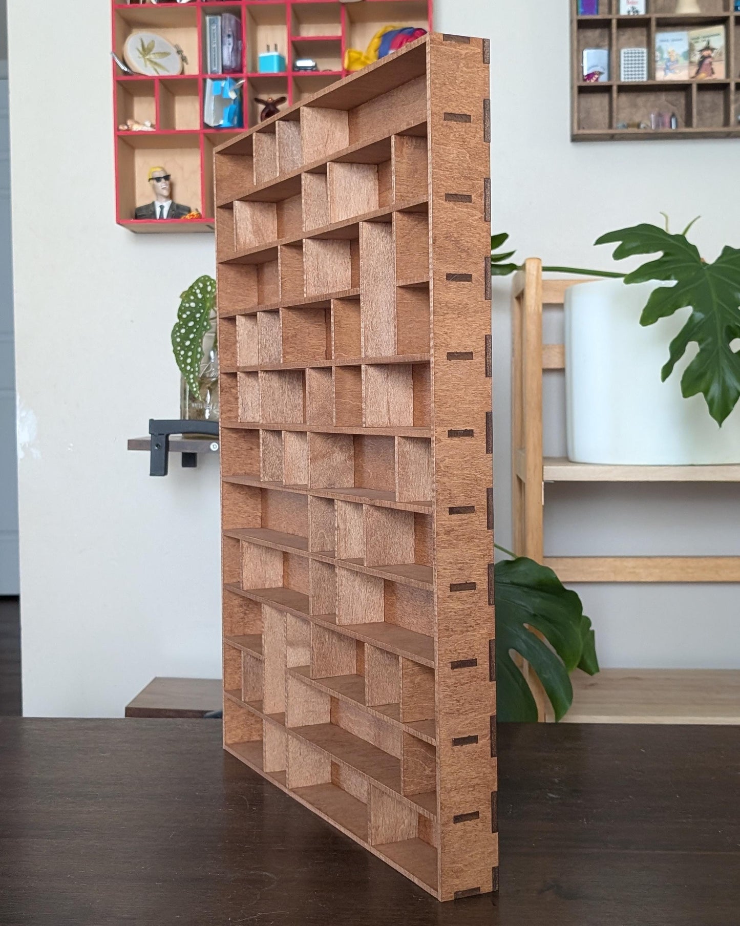 Shadow Box Wooden Display Shelf - Wall Cubby Shelf - Multiple Compartment Sizes - #78 - Trinket Shelf - Curio Cabinet