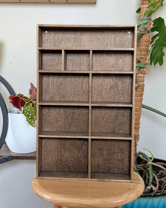 Shadow Box Wooden Display Shelf - Wall Cubby Shelf - Multiple Compartment Sizes - #4c - Trinket Shelf - Curio Cabinet