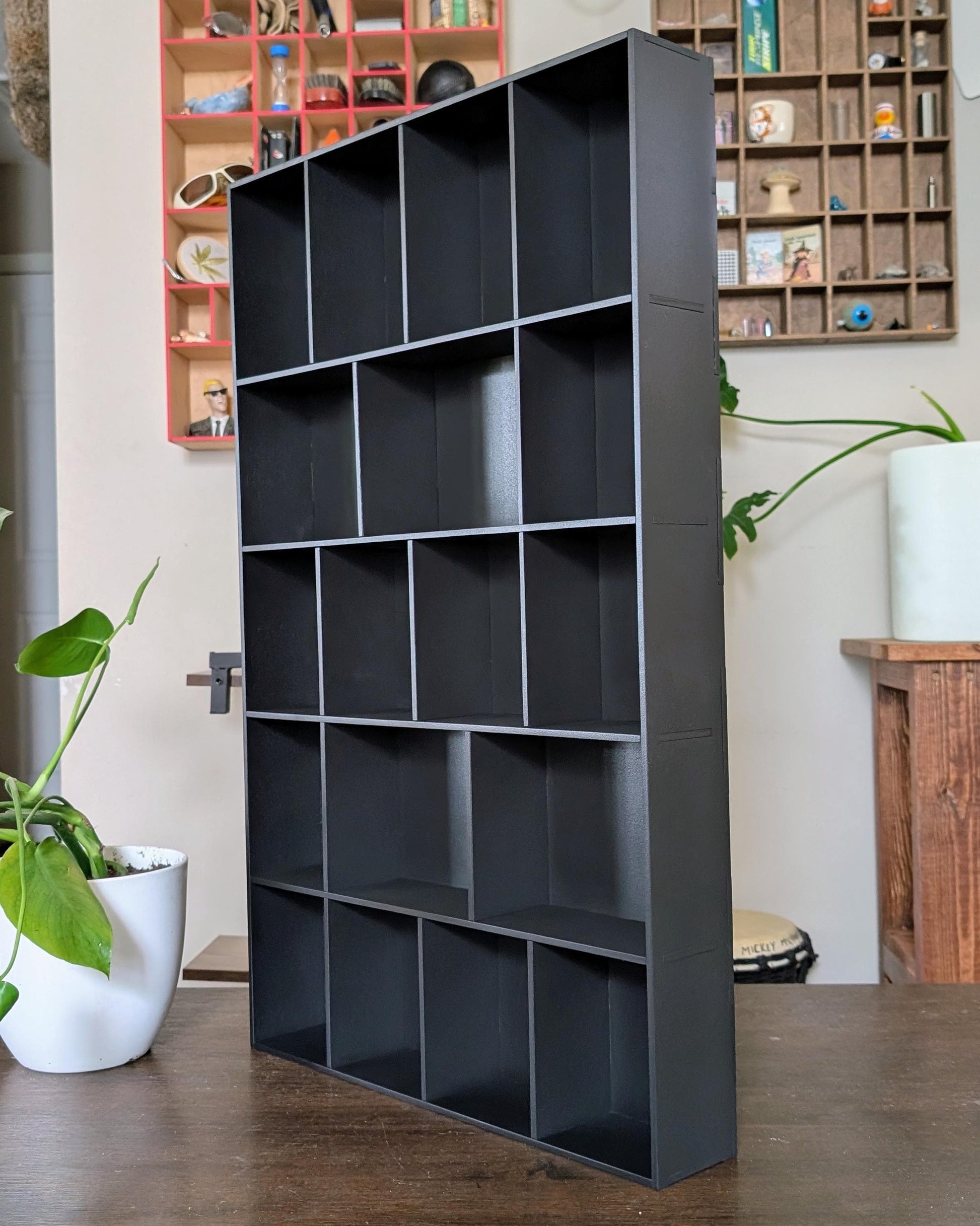 Shadow Box Wooden Display Shelf - Wall Cubby Shelf - Multiple Compartment Sizes - #82 - Trinket Shelf - Curio Cabinet