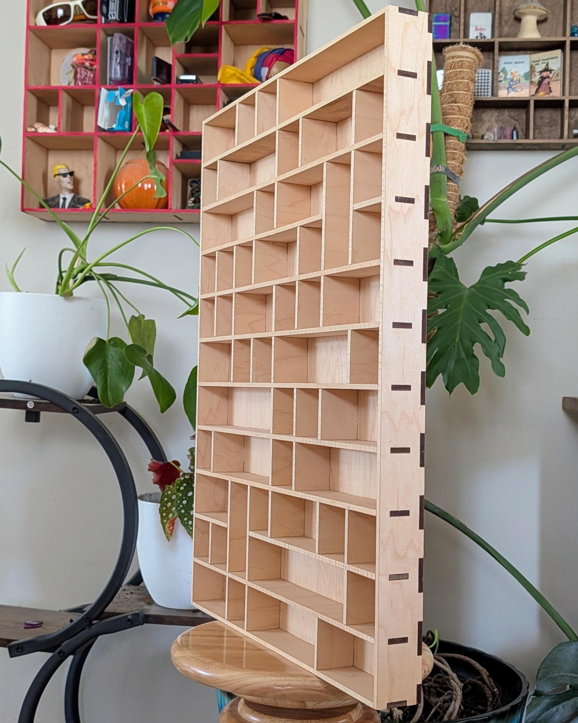 Shadow Box Wooden Display Shelf - Wall Cubby Shelf - Multiple Compartment Sizes - #78 - Trinket Shelf - Curio Cabinet