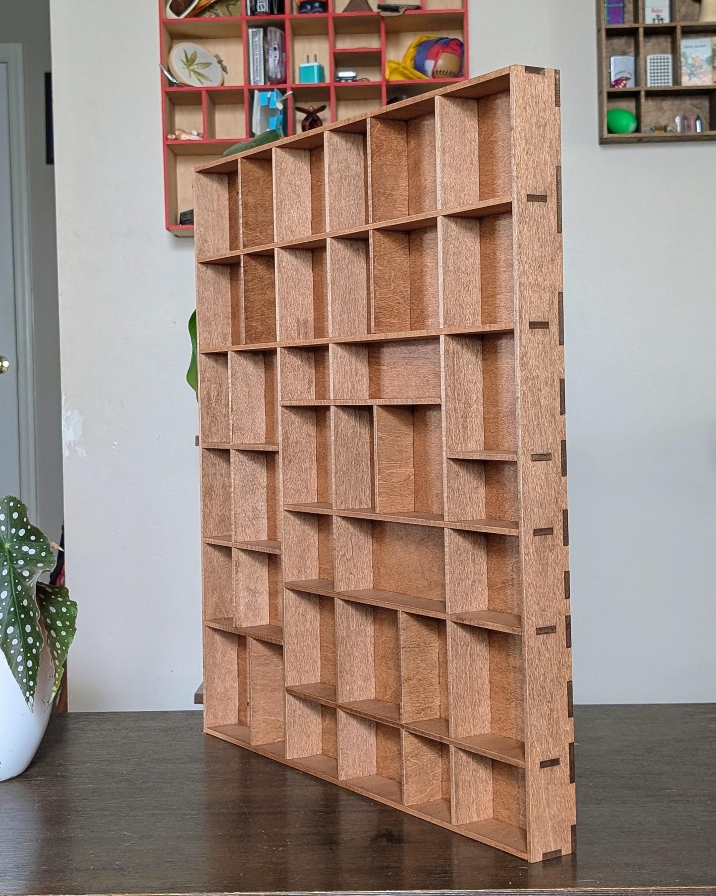 Shadow Box Wooden Display Shelf - Wall Cubby Shelf - Multiple Compartment Sizes - #81 - Trinket Shelf - Curio Cabinet
