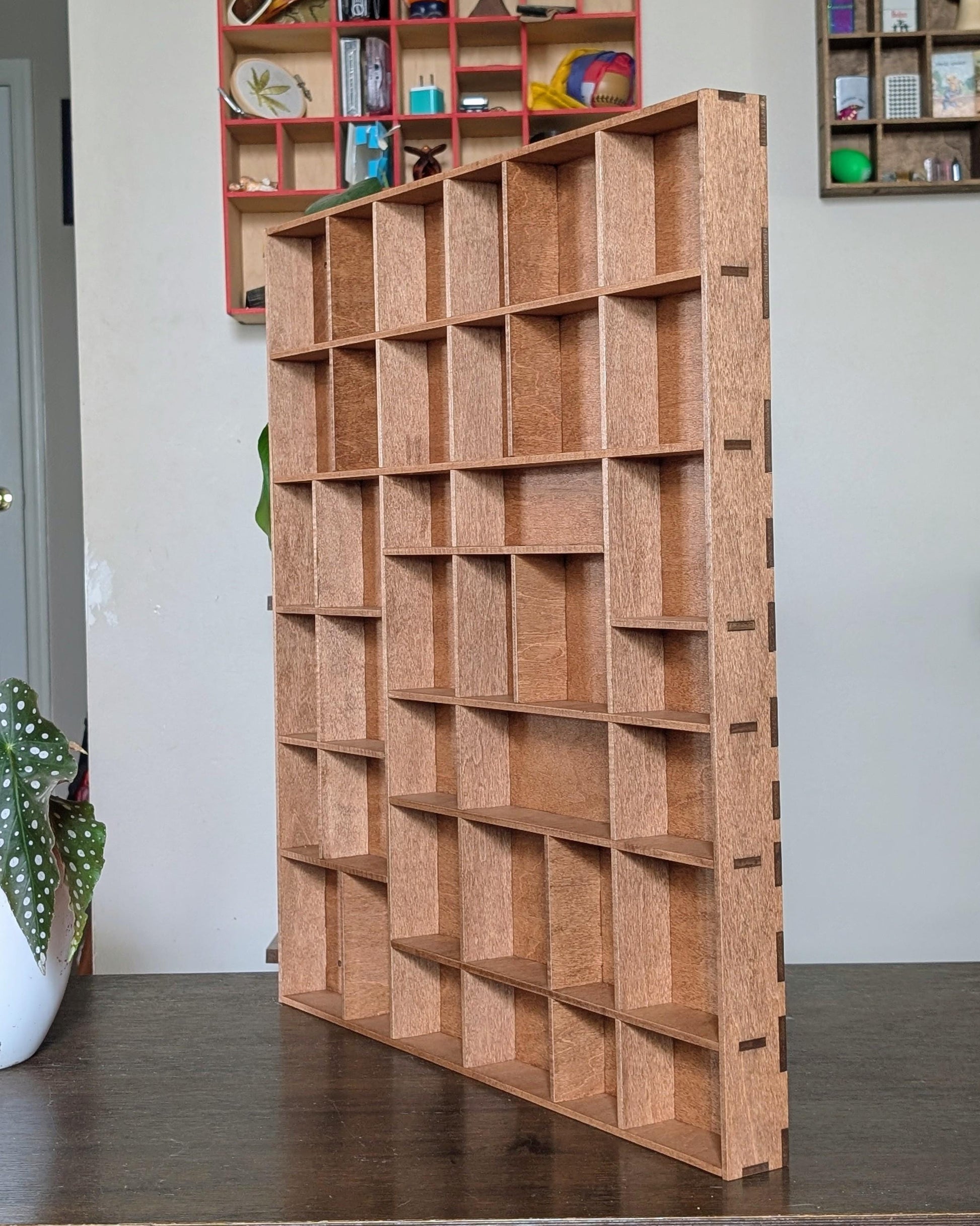 Shadow Box Wooden Display Shelf - Wall Cubby Shelf - Multiple Compartment Sizes - #81 - Trinket Shelf - Curio Cabinet