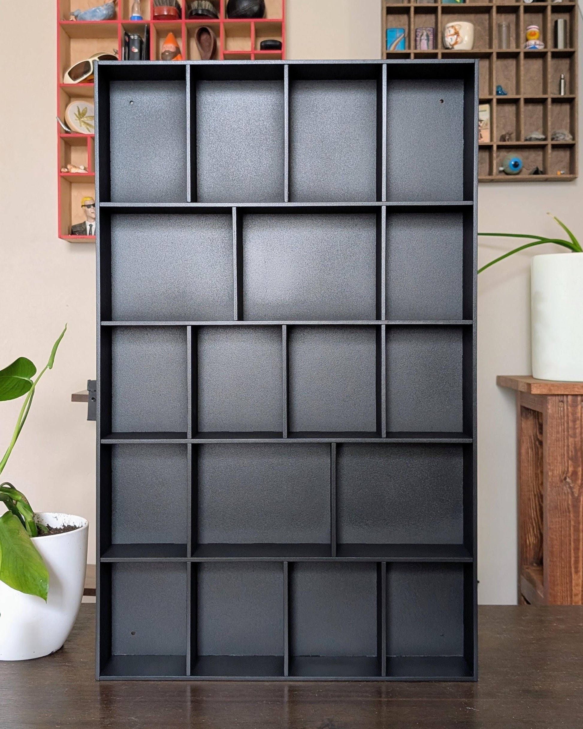 Shadow Box Wooden Display Shelf - Wall Cubby Shelf - Multiple Compartment Sizes - #82 - Trinket Shelf - Curio Cabinet