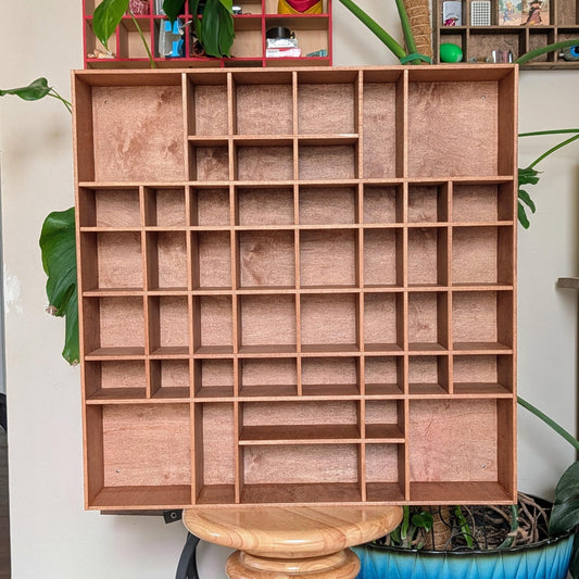 Shadow Box Wooden Display Shelf - Wall Cubby Shelf - Multiple Compartment Sizes - #84 - Trinket Shelf - Curio Cabinet - Medium