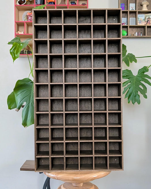 66 Compartment Wooden Display Shelf - 2x2 - Trinket Shelf - Curio Cabinet - Cubic