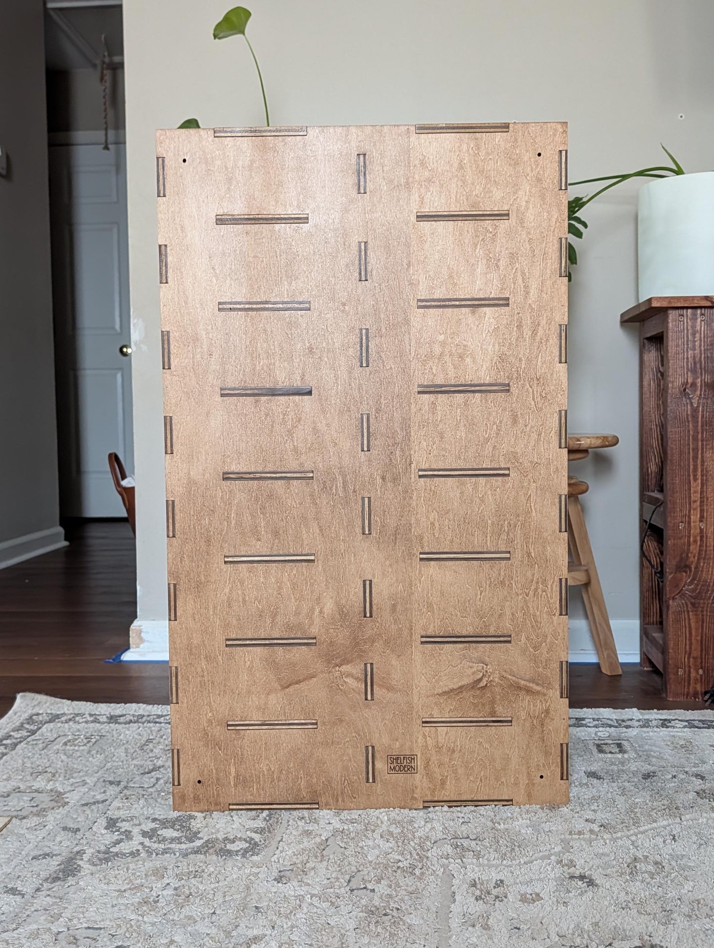 16 Compartment Wooden Display Shelf School Mailbox - 4x10 - Trinket Shelf - Curio Cabinet - Cubic