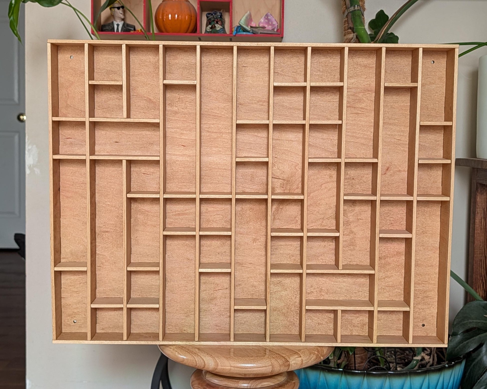 Shadow Box Wooden Display Shelf - Wall Cubby Shelf - Multiple Compartment Sizes - #78 - Trinket Shelf - Curio Cabinet - Large