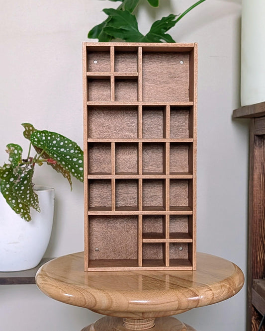Shadow Box Wooden Display Shelf - Wall Cubby Shelf - Multiple Compartment Sizes - #86 - Trinket Shelf - Curio Cabinet - Small