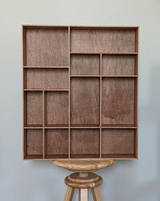 Shadow Box Wooden Display Shelf - Wall Cubby Shelf - Multiple Compartment Sizes - #88 - Trinket Shelf - Curio Cabinet - Large
