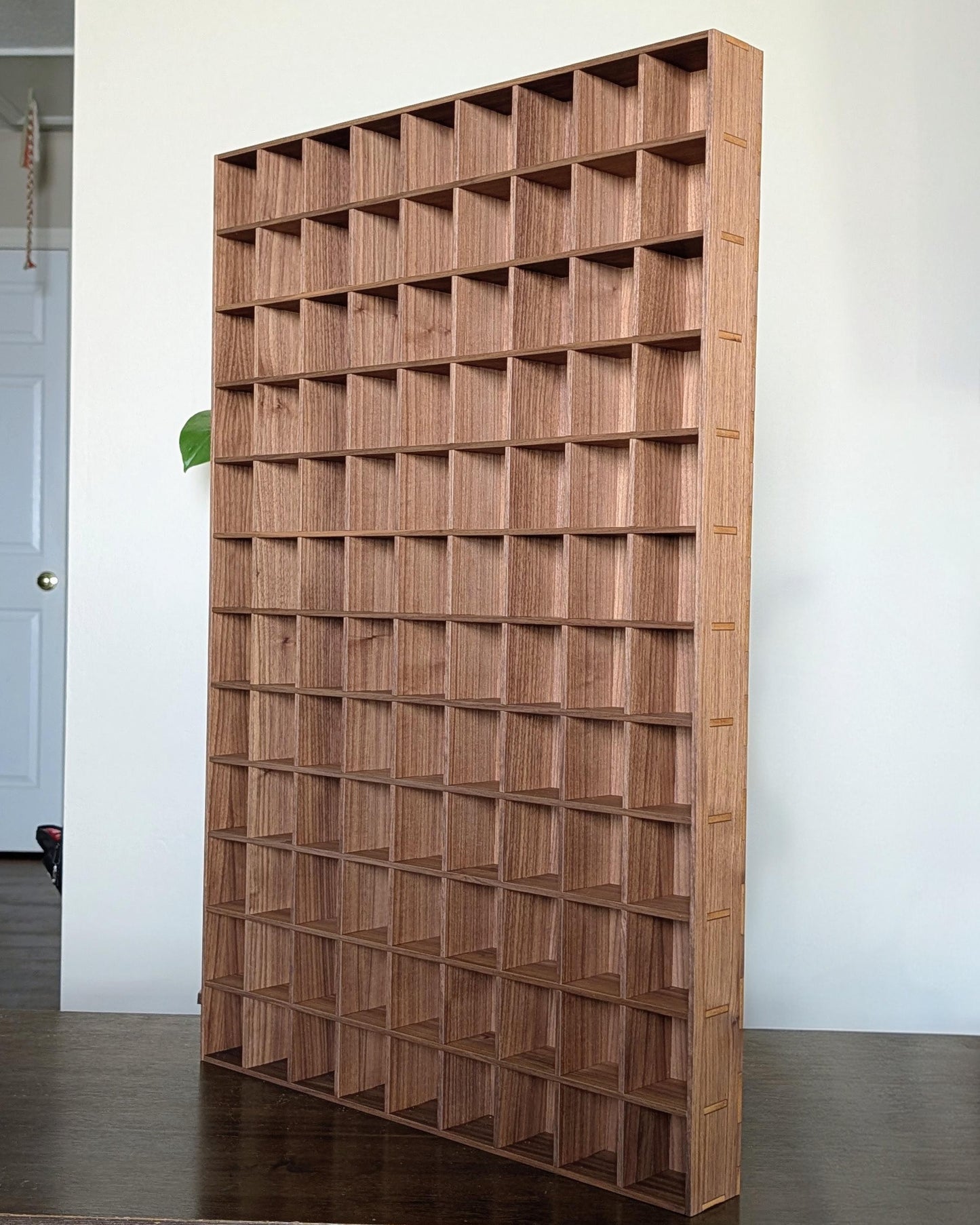 108 Compartment Wooden Display Shelf - 2.75x2.375 - Trinket Shelf - Curio Cabinet - Cubic Oversize
