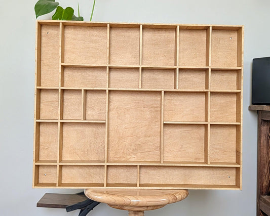 Shadow Box Wooden Display Shelf - Wall Cubby Shelf - Multiple Compartment Sizes - #89 - Trinket Shelf - Curio Cabinet - Medium