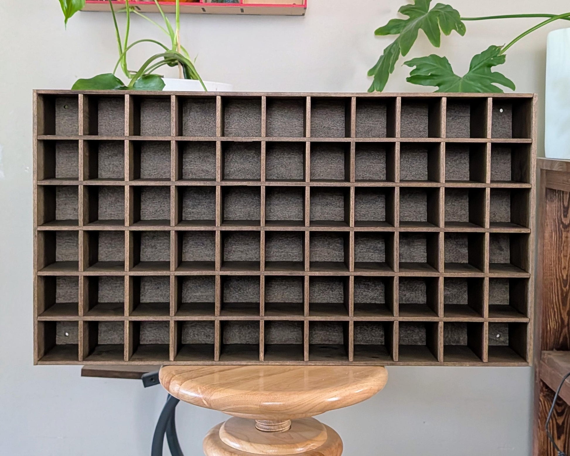 66 Compartment Wooden Display Shelf - 2x2 - Trinket Shelf - Curio Cabinet - Cubic
