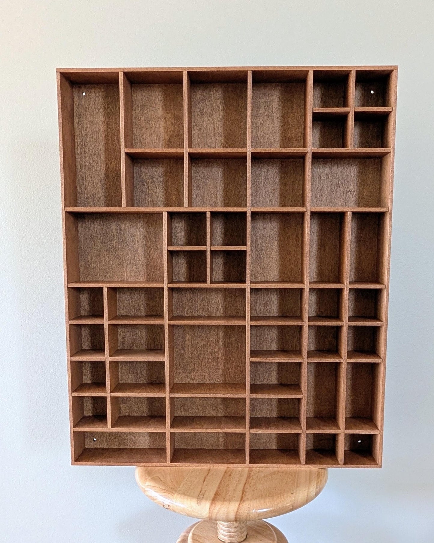 Shadow Box Wooden Display Shelf - Wall Cubby Shelf - Multiple Compartment Sizes - #68 - Trinket Shelf - Curio Cabinet - Medium