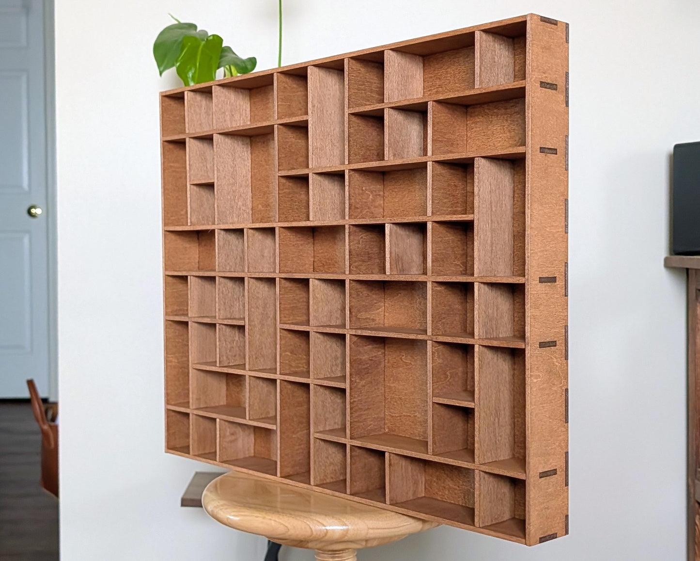 Shadow Box Wooden Display Shelf - Wall Cubby Shelf - Multiple Compartment Sizes - #90 - Trinket Shelf - Curio Cabinet - Medium
