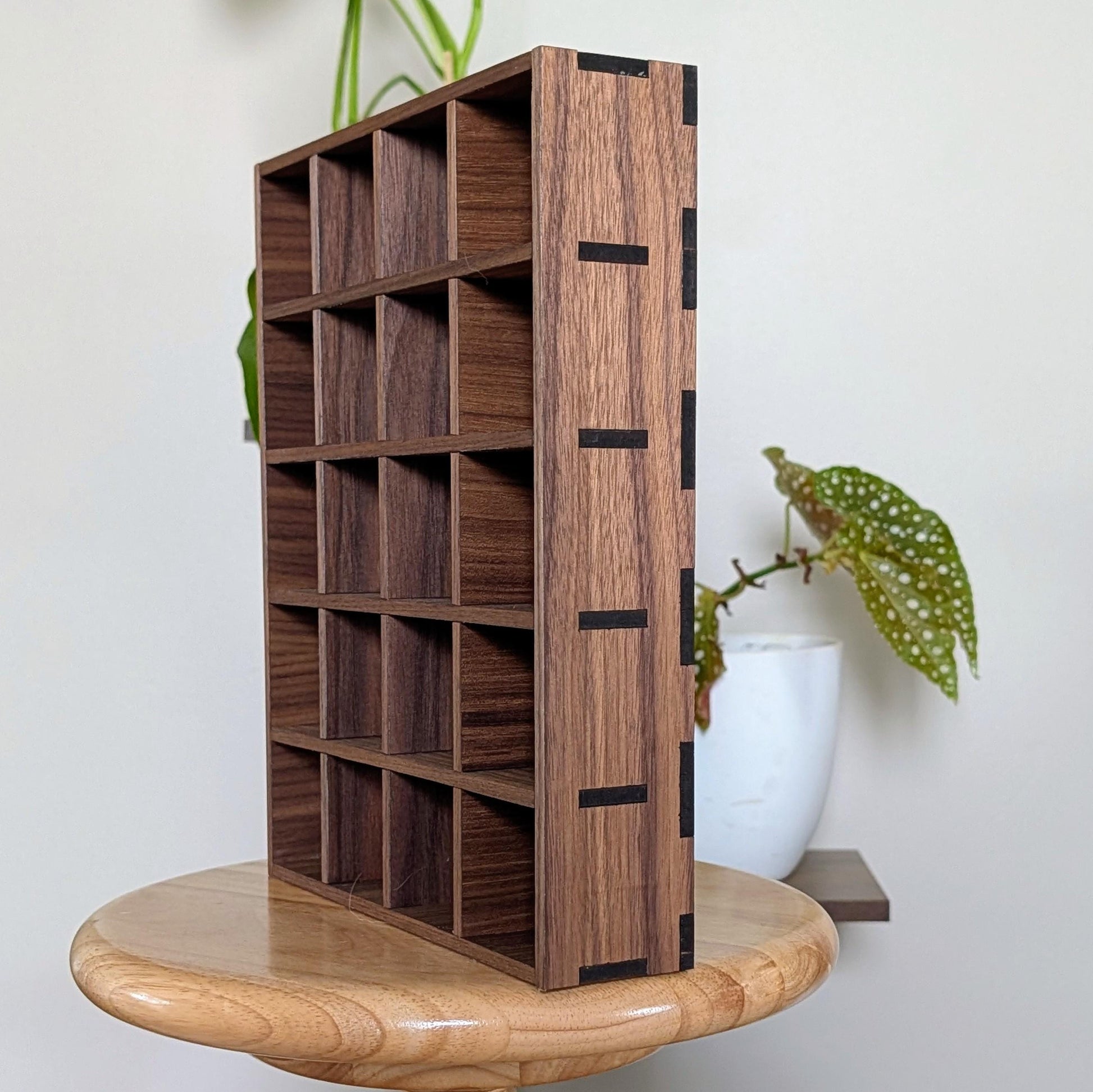 20 Compartment Wooden Display Shelf - 2x2 - Trinket Shelf - Curio Cabinet - Cubic