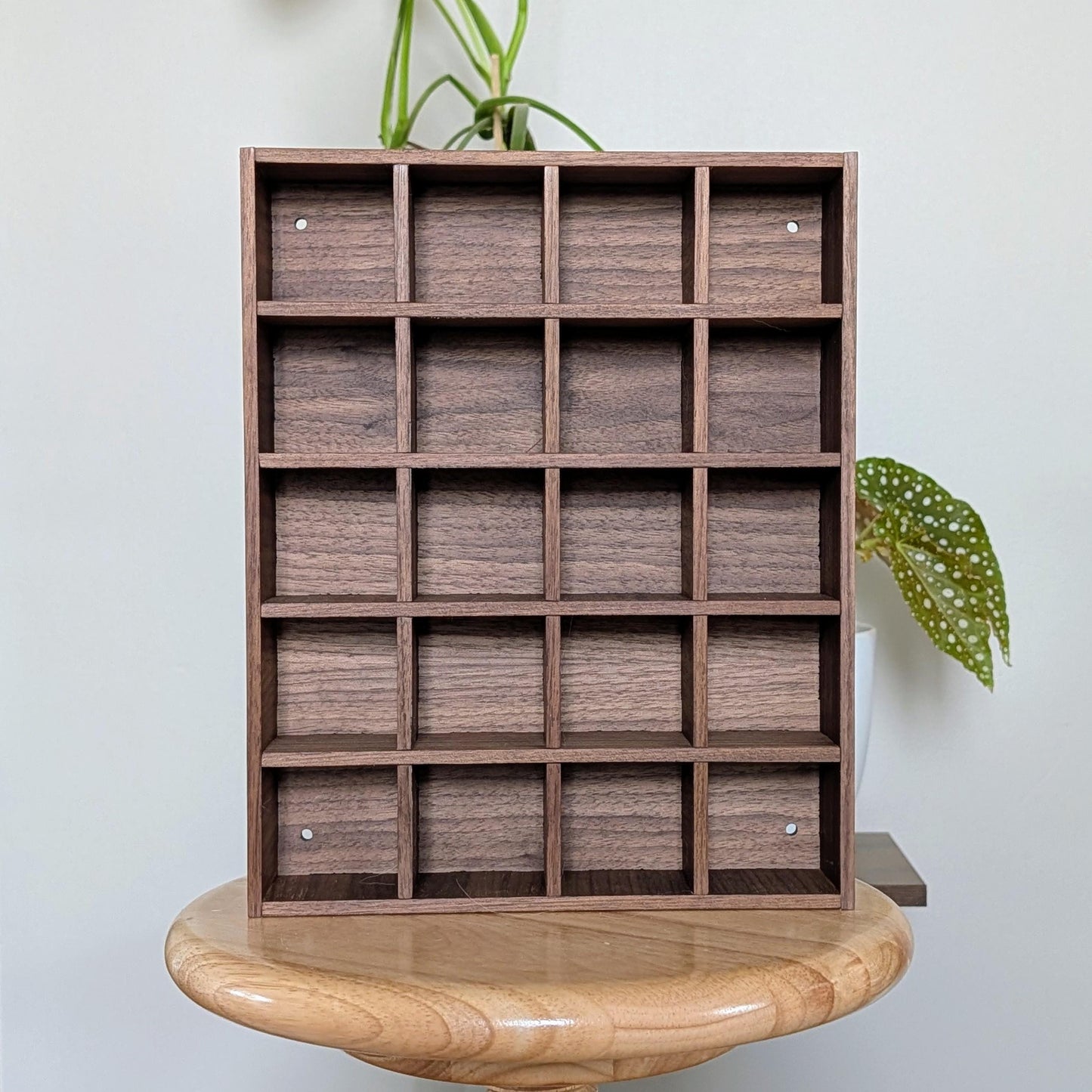 20 Compartment Wooden Display Shelf - 2x2 - Trinket Shelf - Curio Cabinet - Cubic