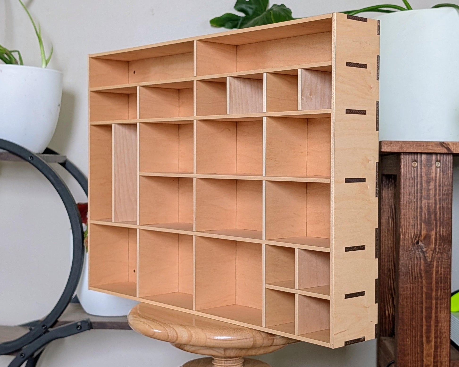 Shadow Box Wooden Display Shelf - Wall Cubby Shelf - Multiple Compartment Sizes - #87 - Trinket Shelf - Curio Cabinet - Medium