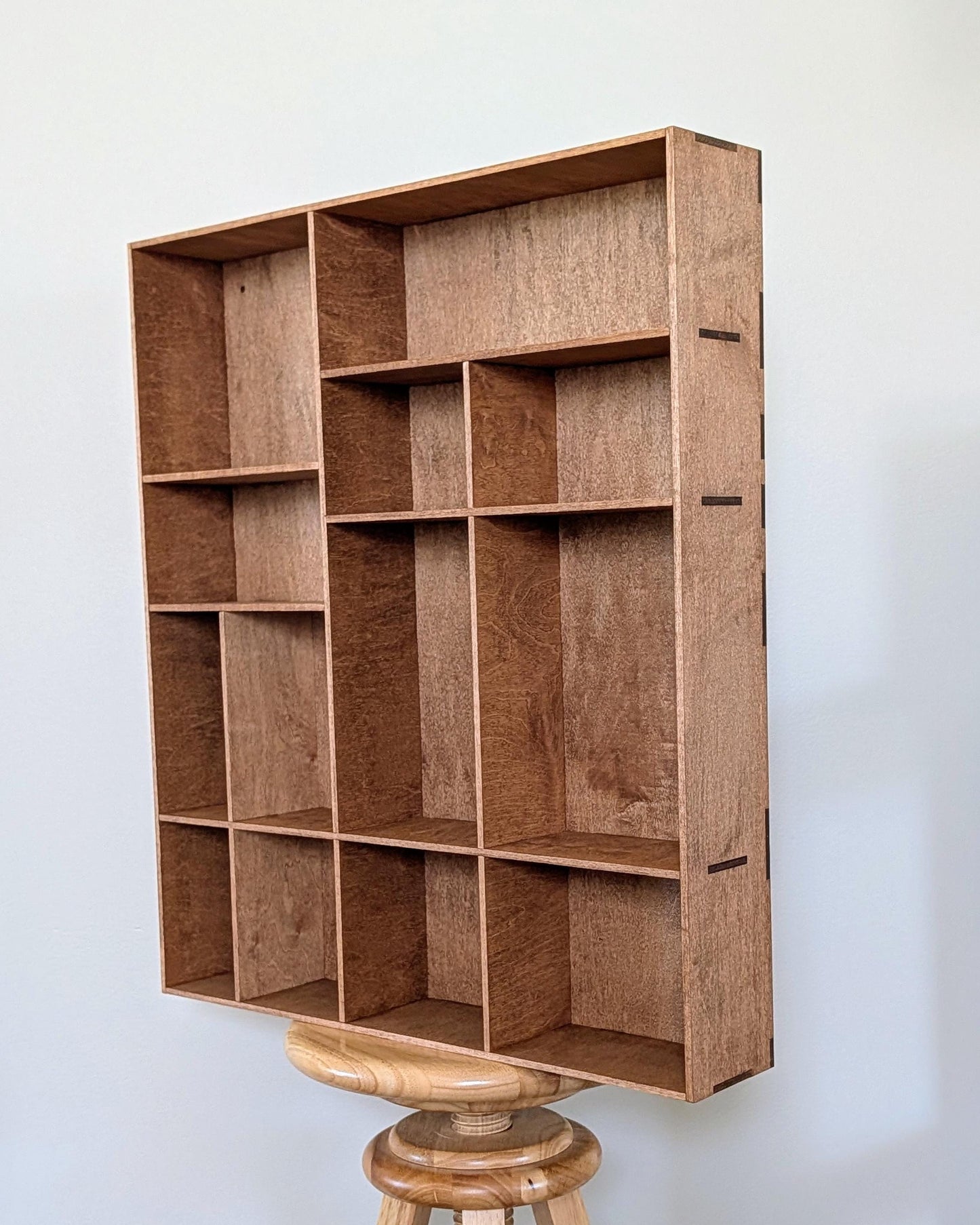 Shadow Box Wooden Display Shelf - Wall Cubby Shelf - Multiple Compartment Sizes - #88 - Trinket Shelf - Curio Cabinet - Large