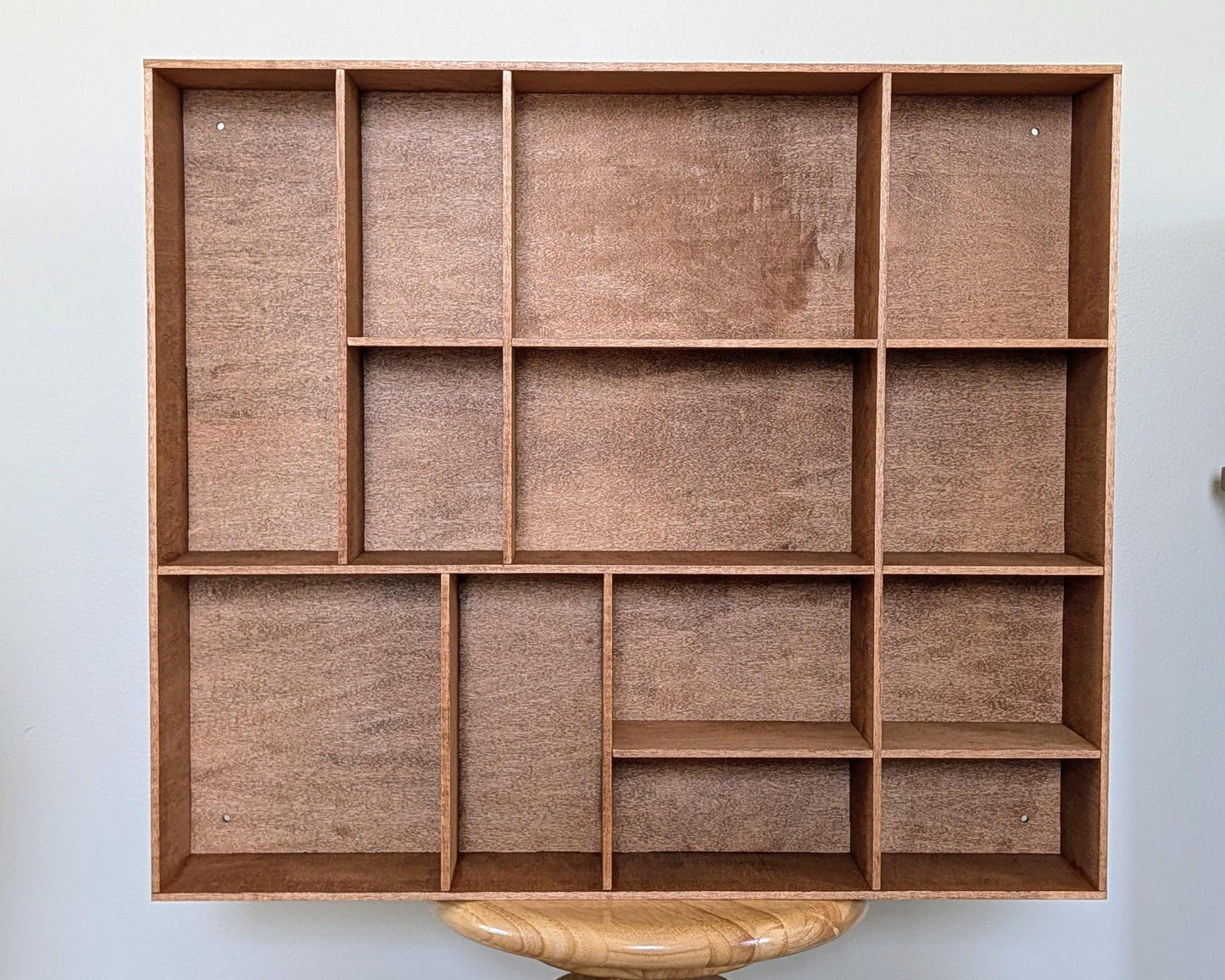 Shadow Box Wooden Display Shelf - Wall Cubby Shelf - Multiple Compartment Sizes - #88 - Trinket Shelf - Curio Cabinet - Large