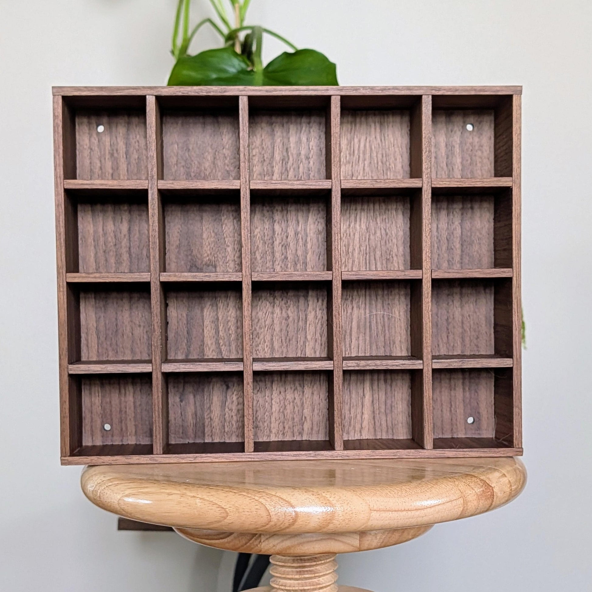 20 Compartment Wooden Display Shelf - 2x2 - Trinket Shelf - Curio Cabinet - Cubic