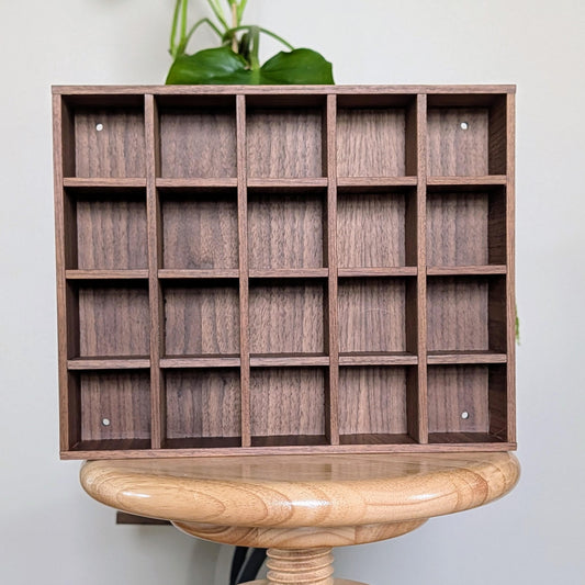 20 Compartment Wooden Display Shelf - 2x2 - Trinket Shelf - Curio Cabinet - Cubic
