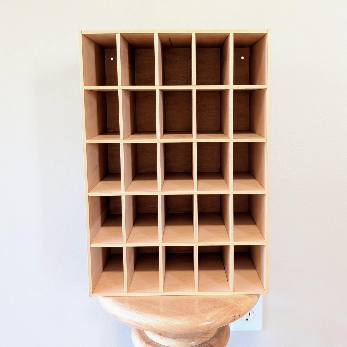 25 Compartment Wooden Display Shelf - 3x2 - Trinket Shelf - Curio Cabinet - Cubic