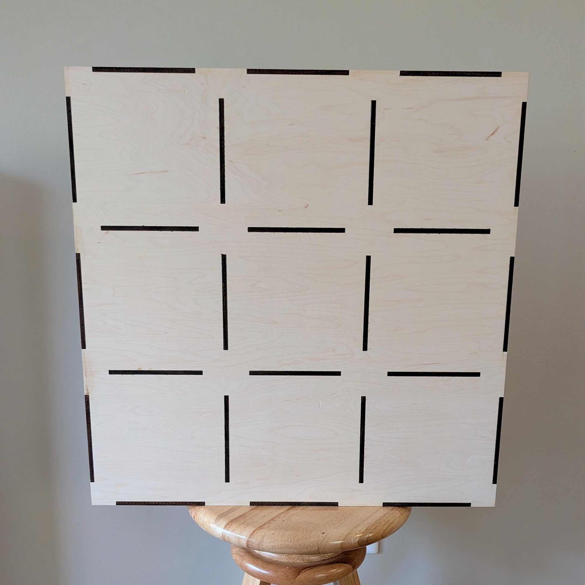 9 Compartment Wooden Display Shelf - 6x6 - Trinket Shelf - Curio Cabinet - Cubic