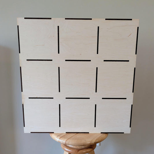 9 Compartment Wooden Display Shelf - 6x6 - Trinket Shelf - Curio Cabinet - Cubic