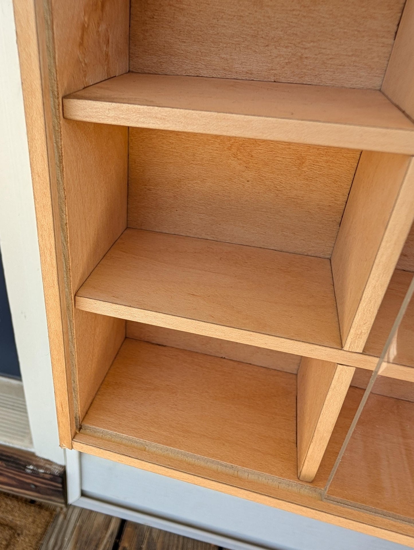 Shadow Box Wooden Display Shelf - Wall Cubby Shelf - Multiple Compartment Sizes - #93 - Trinket Shelf - Curio Cabinet - Oversize