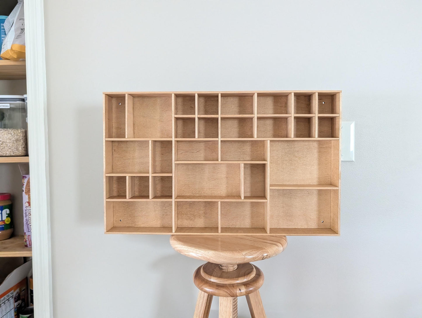 Shadow Box Wooden Display Shelf - Wall Cubby Shelf - Multiple Compartment Sizes - #94 - Trinket Shelf - Curio Cabinet - Medium