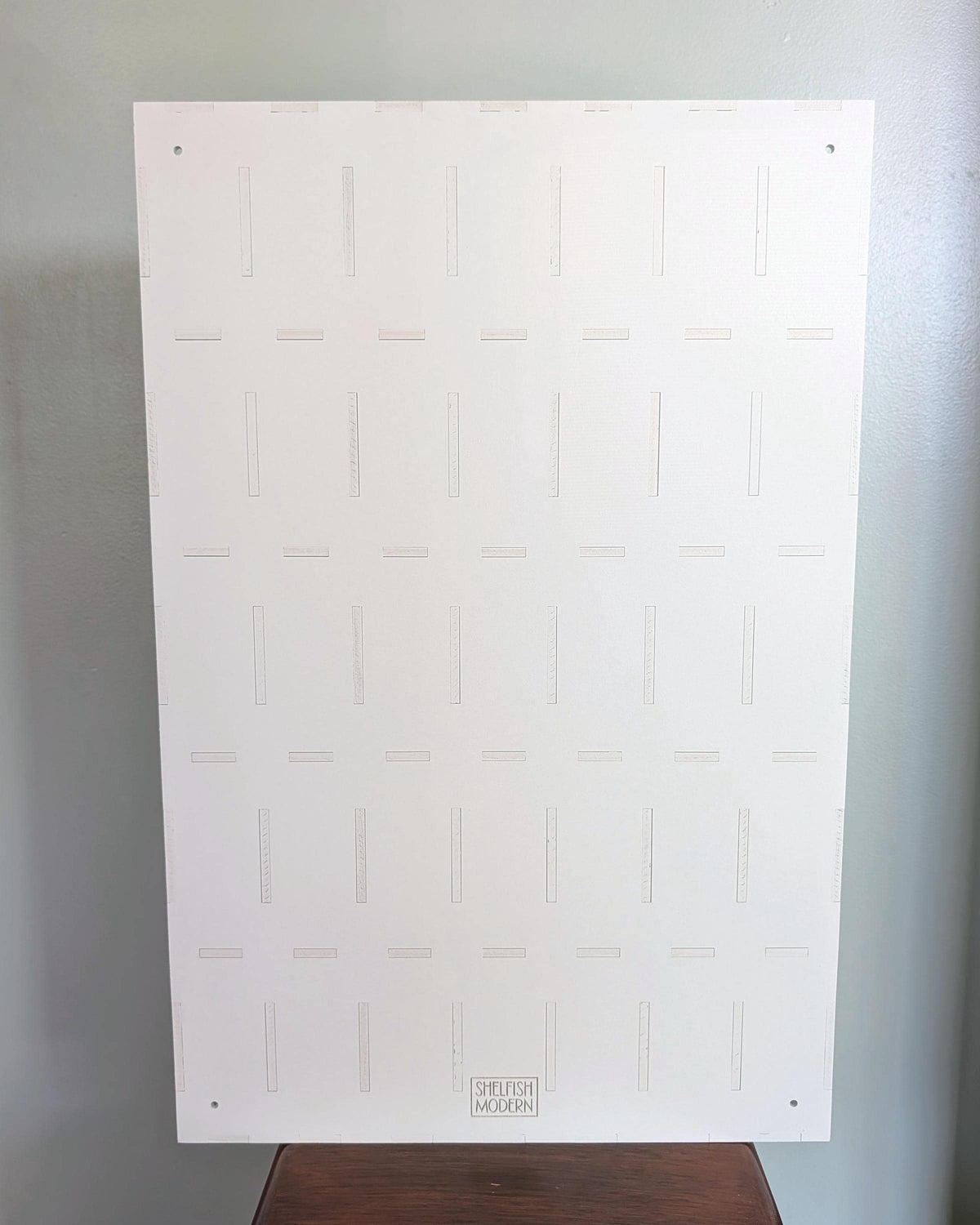 35 Compartment Wooden Display Shelf - 4.5x2 - Trinket Shelf - Curio Cabinet - Cubic