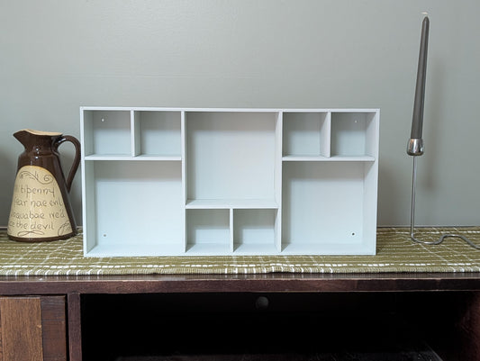 Shadow Box Wooden Display Shelf - Wall Cubby Shelf - Multiple Compartment Sizes - #98 - Trinket Shelf - Curio Cabinet - Medium