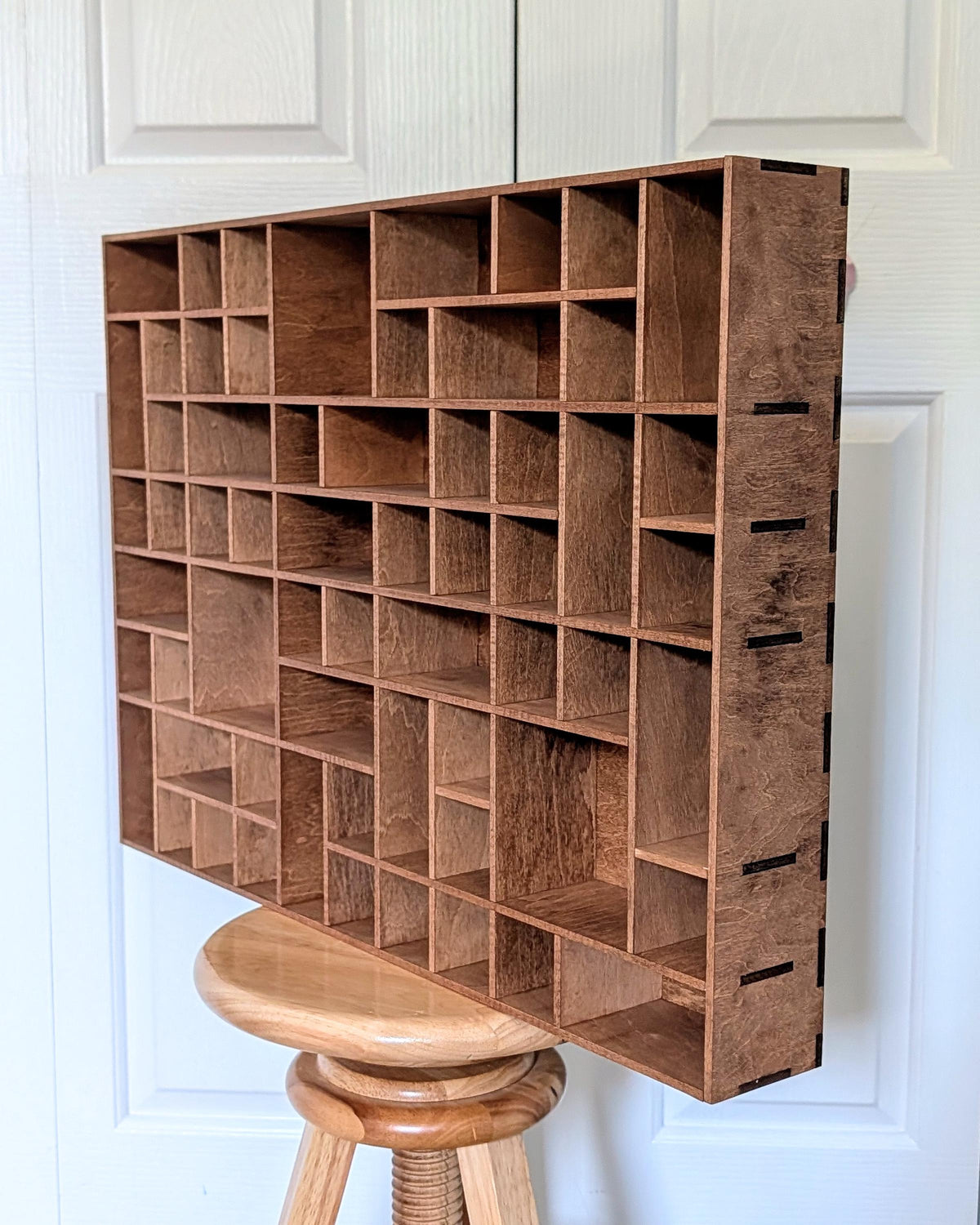 Shadow Box Wooden Display Shelf - Wall Cubby Shelf - Multiple Compartment Sizes - #95 - Trinket Shelf - Curio Cabinet - Medium