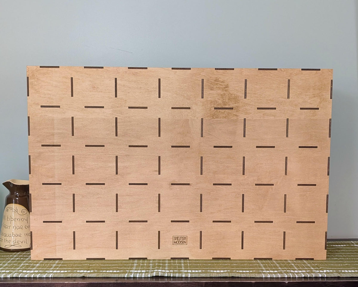 35 Compartment Wooden Display Shelf- 4.5x4 - Trinket Shelf - Curio Cabinet - Cubic Oversize