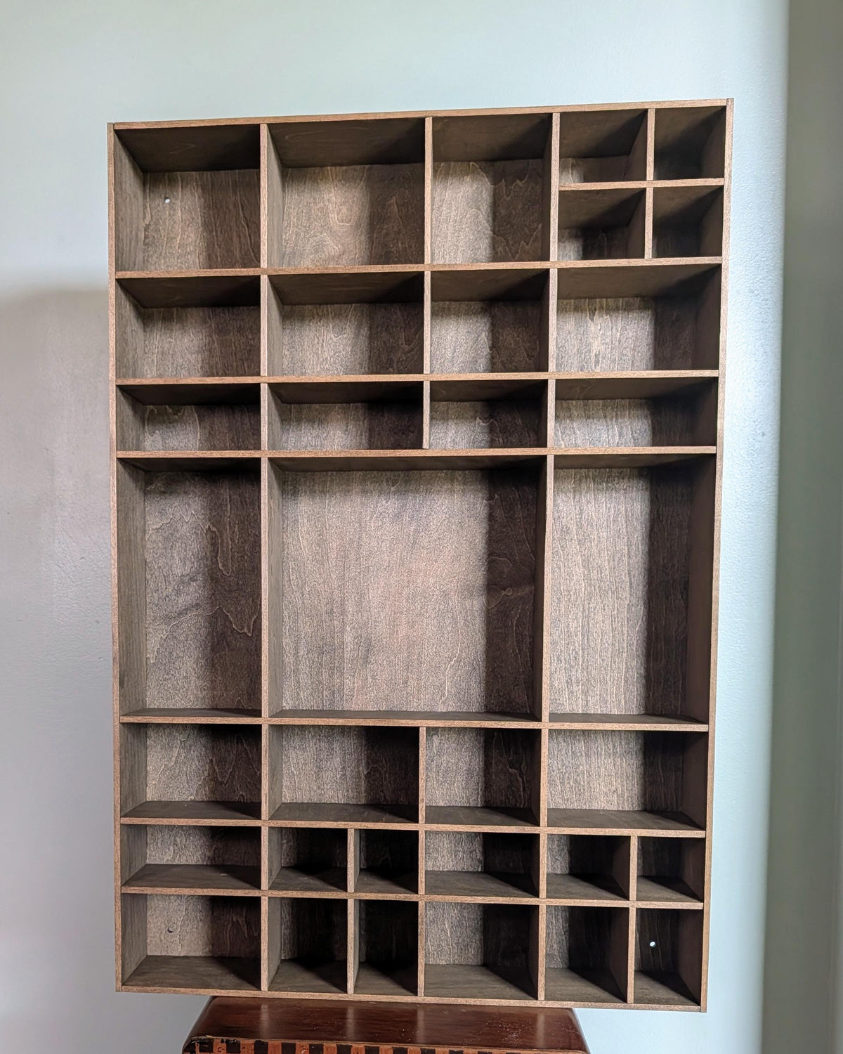 Shadow Box Wooden Display Shelf - Wall Cubby Shelf - Multiple Compartment Sizes - #97 - Trinket Shelf - Curio Cabinet - Large