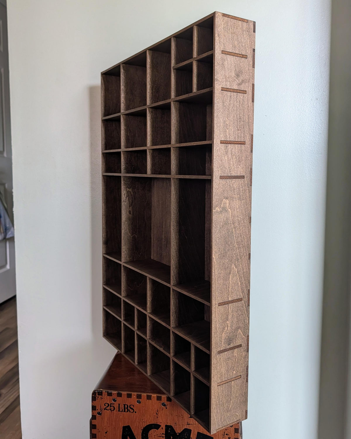 Shadow Box Wooden Display Shelf - Wall Cubby Shelf - Multiple Compartment Sizes - #97 - Trinket Shelf - Curio Cabinet - Large