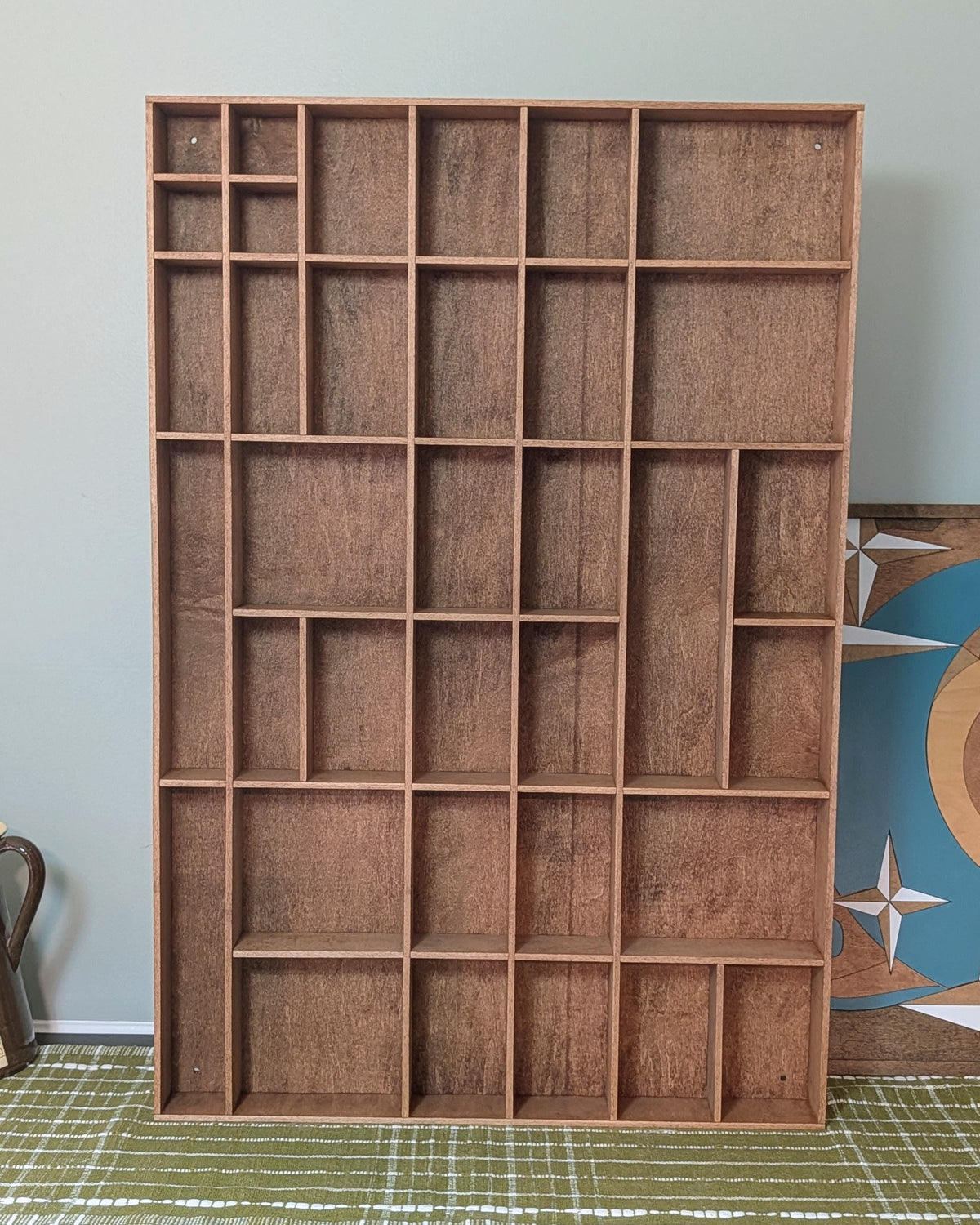 Shadow Box Wooden Display Shelf - Wall Cubby Shelf - Multiple Compartment Sizes - #100 - Trinket Shelf - Curio Cabinet - Oversize