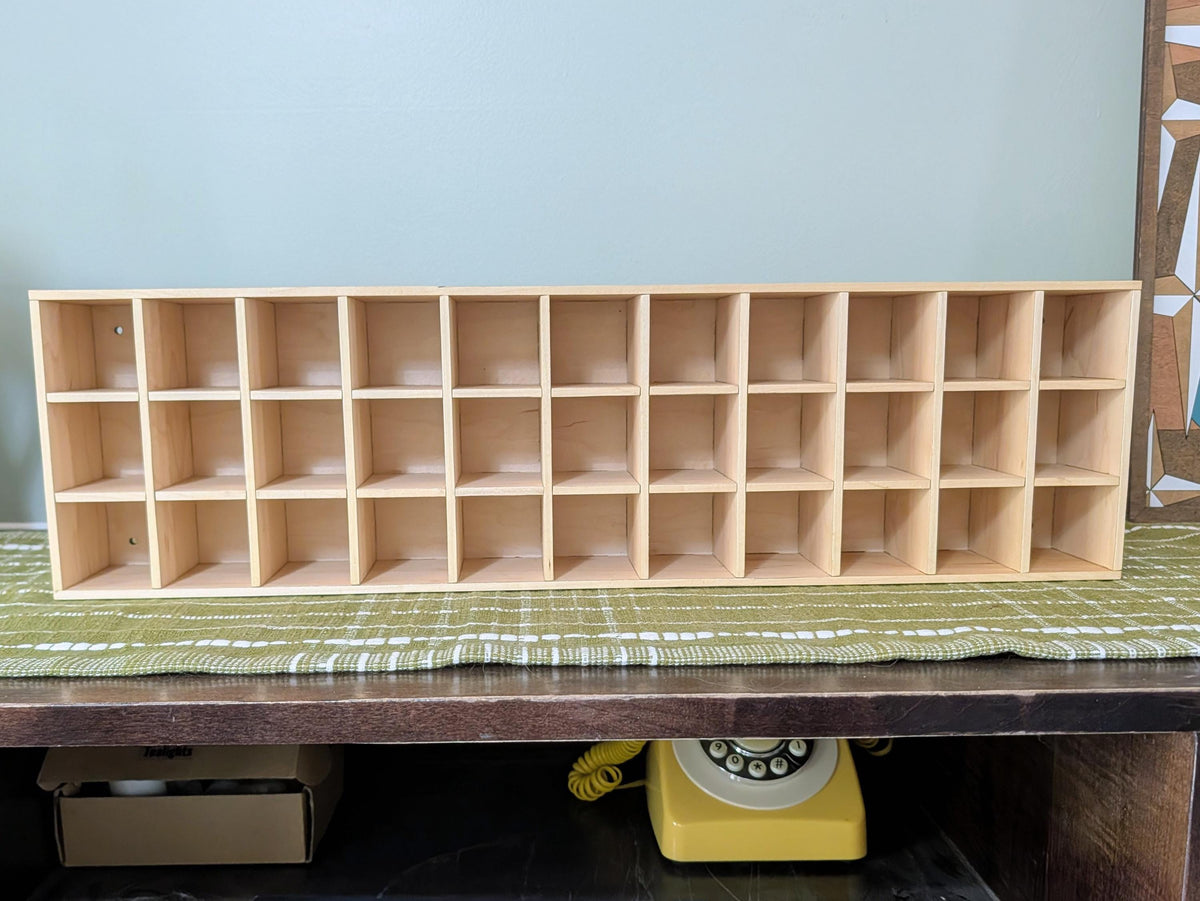 33 Compartment Wooden Display Shelf - 2x2 - Trinket Shelf - Curio Cabinet - Cubic